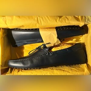 Tod's Navy Leather Loafers
